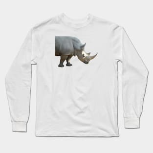 Black rhino / Swiss Artwork Photography Long Sleeve T-Shirt